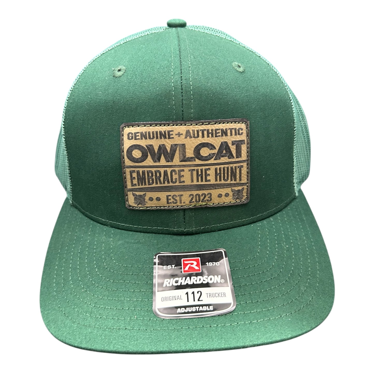 OwlCat Embrace The Hunt Leather Patch 112 Green/Hide Leather