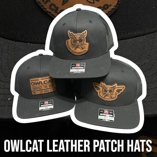 All Black Leather Patch Trucker Hat