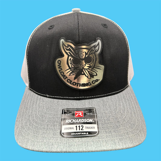 OwlCat Logo Brushed Nickel Acrylic Navy/White/Light Grey 112