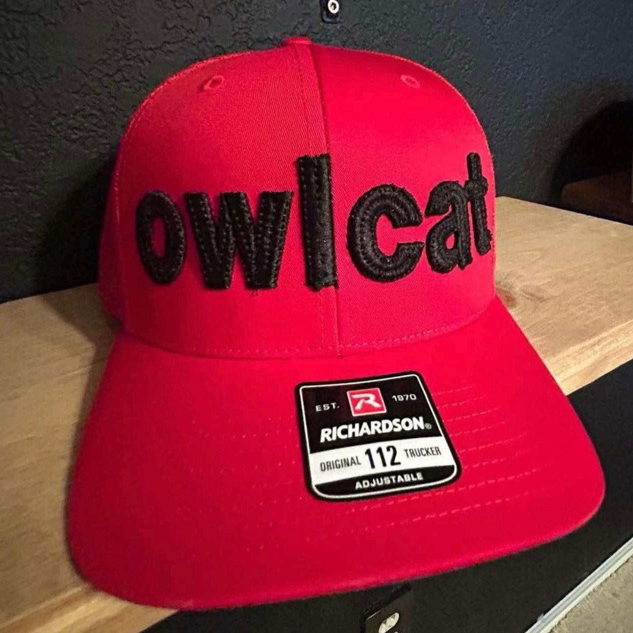 OwlCat 3D puff Richardson 112 base trucker hat