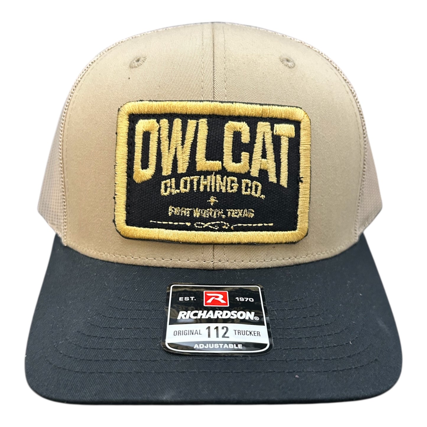 OwlCat Canvas Patch 112 khaki/black