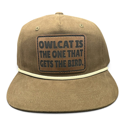 OwlCat Gets The Bird Goat Rope Hat