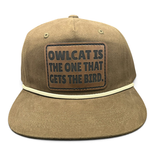 OwlCat Gets The Bird Goat Rope Hat