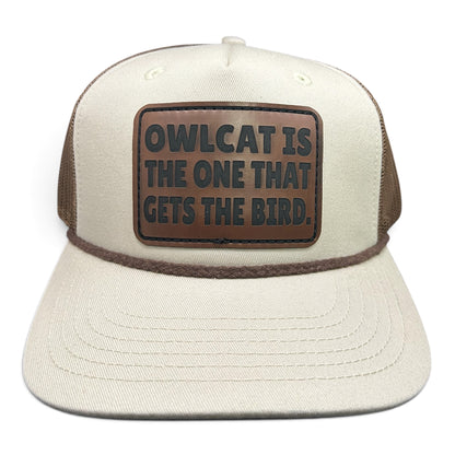 OwlCat Gets The Bird Goat Rope Hat